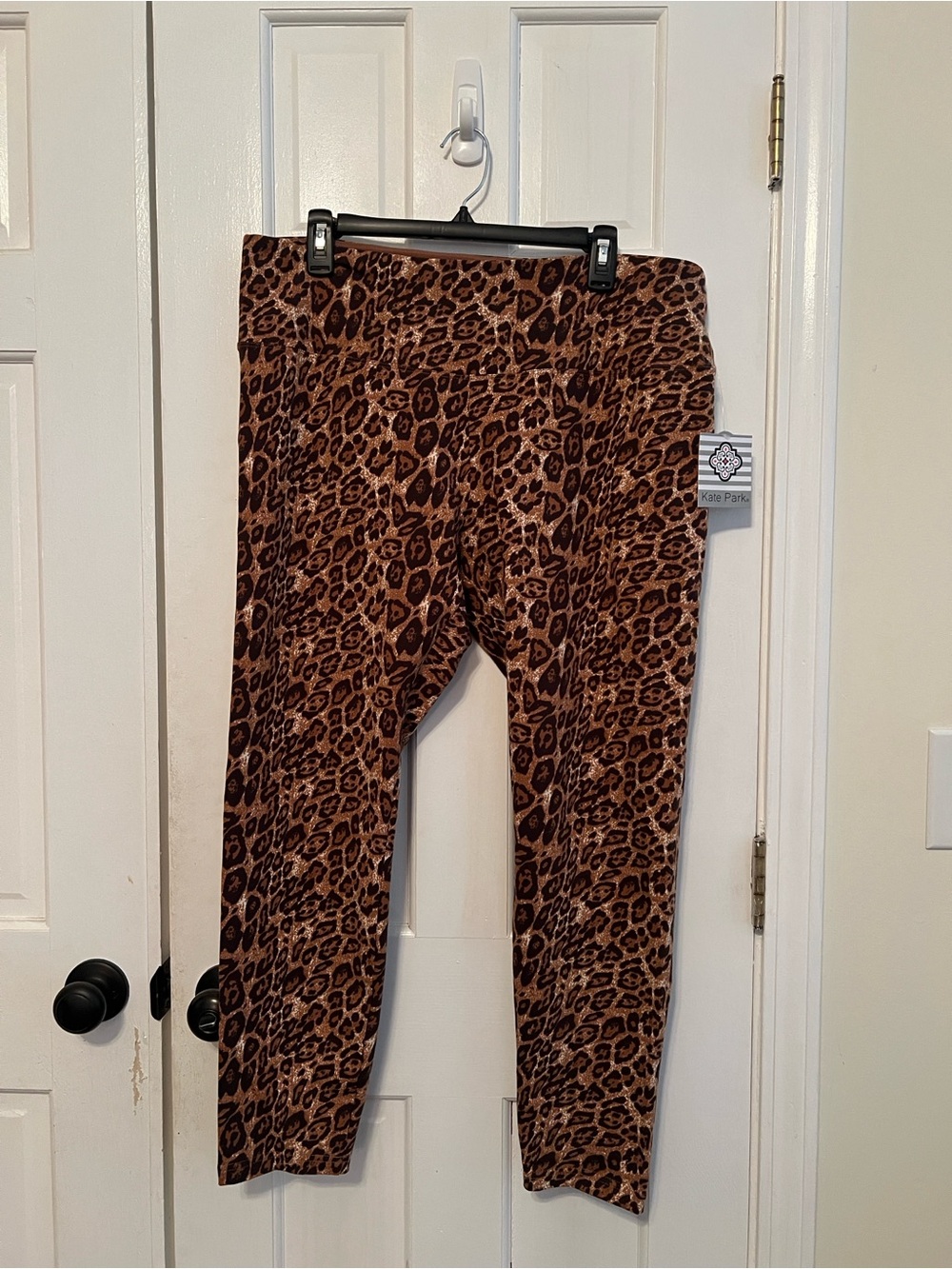 Leopard Print Stretch Leggings - Brown Animal Print
